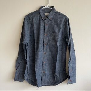 Club Monaco Long Sleeve Chambray Flannel Shirt (Slim Fit)